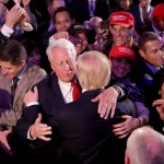 Republican presidential nominee Donald Trump speaks during an Election Night invitation-only party at the New York Hilton Midtown November 8, 2016 in New York City. Trump and his opponent, Democratic presidential nominee Hillary Clinton, have been locked in a tight race for the White House.