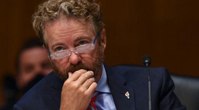 WASHINGTON, DC - MAY 12: U.S. Senator Rand Paul L (R-KY) listens to testimony during the Senate Committee for Health, Education, Labor, and Pensions hearing to examine COVID-19 and Safely Getting Back to Work and Back to School on Tuesday, May 12, 2020. (Photo by Toni L. Sandys/The Washington Post)