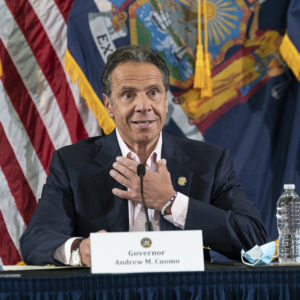 NEW YORK, UNITED STATES - 2020/05/30: Governor Andrew Cuomo makes an announcement and holds media briefing on COVID-19 response and comments on violent protests on George Flyod death in the city at New Settlement Community Center, Bronx. (Photo by Lev Radin/Pacific Press/LightRocket via Getty Images)