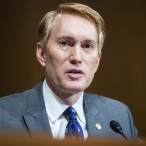 UNITED STATES - JUNE 09: Sen. James Lankford, R-Okla., asks a question during the Senate Homeland Security and Governmental Affairs Committee hearing titled “Evaluating the Federal Government’s Procurement and Distribution Strategies in Response to the COVID-19 Pandemic,” in Dirksen Building on Tuesday, June 9, 2020. (Photo By Tom Williams/CQ Roll Call)