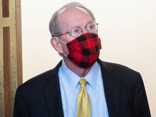 UNITED STATES - JUNE 09: Sen. Lamar Alexander, R-Tenn., arrives for the Senate Homeland Security and  Governmental Affairs Committee hearing titled “Evaluating the Federal Government’s Procurement and Distribution Strategies in Response to the COVID-19 Pandemic,” in Dirksen Building on Tuesday, June 9, 2020. (Photo By Tom Williams/CQ Roll Call)
