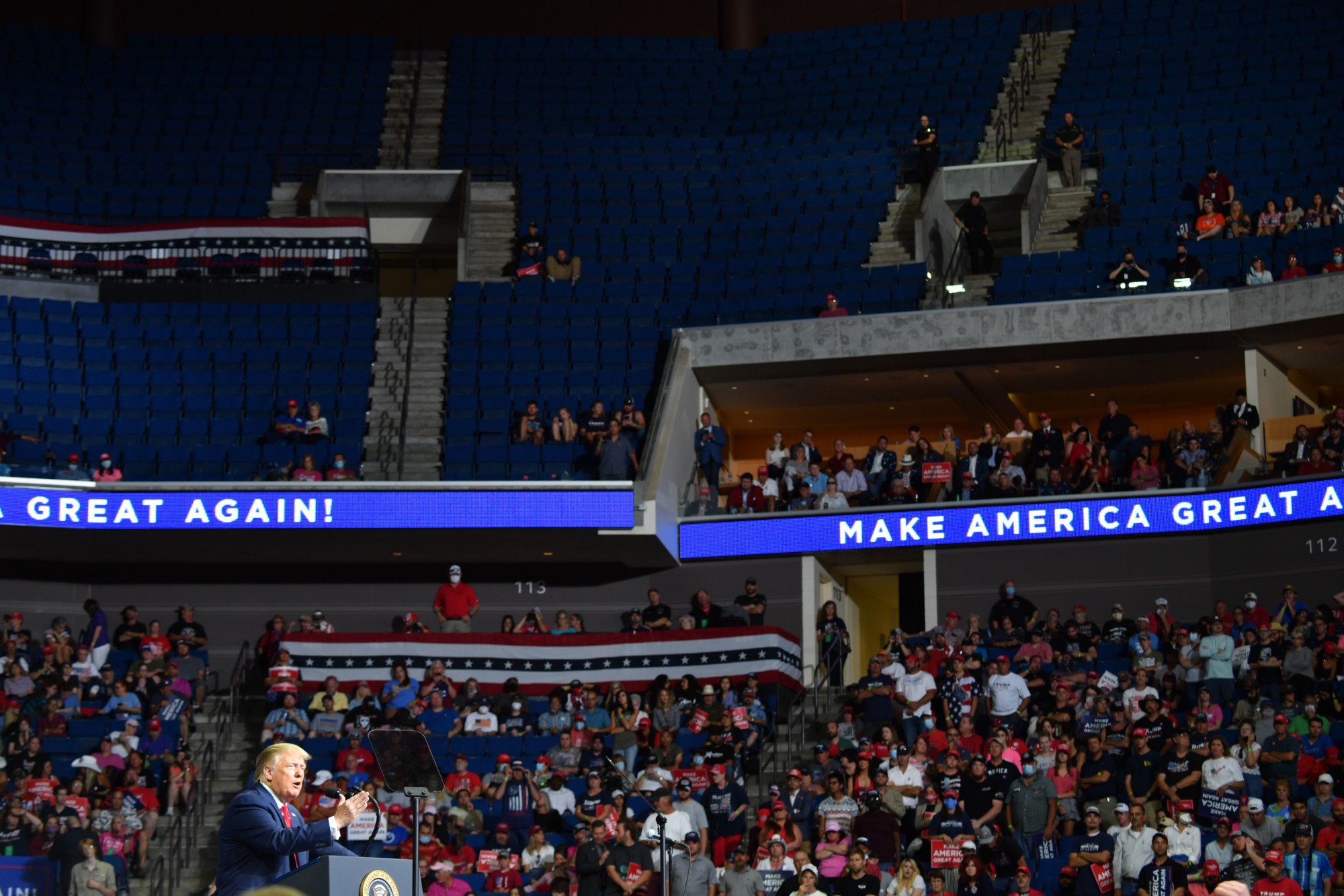 Trump Faces Thousands Of Empty Seats At Campaign Comeback Rally - TPM ...