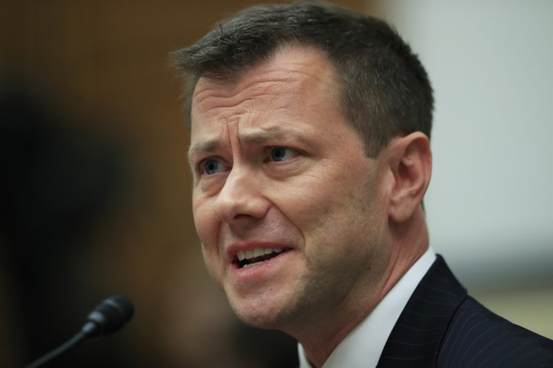 FBI Deputy Assistant Director Peter Strzok, testifies before a House Judiciary Committee joint hearing on “oversight of FBI and Department of Justice actions surrounding the 2016 election" on Capitol Hill in Washington, Thursday, July 12.     (AP Photo/Manuel Balce Ceneta)