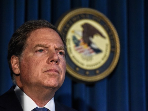 NEW YORK, NY - JULY 08: US Attorney for the Southern District of New York Geoffrey Berman announces charges against Jeffery Epstein on July 8, 2019 in New York City. According to reports, Epstein will be charged with one count of sex trafficking of minors and one count of conspiracy to engage in sex trafficking of minors. (Photo by Stephanie Keith/Getty Images)