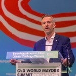 COPENHAGEN, DENMARK – OCTOBER 10:  Ted Wheeler, Mayor of Portland, speaks during the American Cities Climate Challenge conference at the C40 World Mayors Summit on October 10, 2019 in Copenhagen, Denmark. Nine US mayor participated in thus presentation during the Summit. More than 70 mayors of some of the world’s largest and most influential cities representing some 700 million people meet in Copenhagen from October 9-12 for the C40 World Mayors Summit. The purpose with the summit in Copenhagen is to build a global coalition of leading cities, businesses and citizens that rallies around radical and ambitious climate action. Also youth leaders from the recent Climate Strike participate.  From the United Nations participate Secretary General Antonio Guterres who also meets the Danish Prime Minister and the Queen of Denmark during the Summit.  (Photo by Ole Jensen/Getty Images)