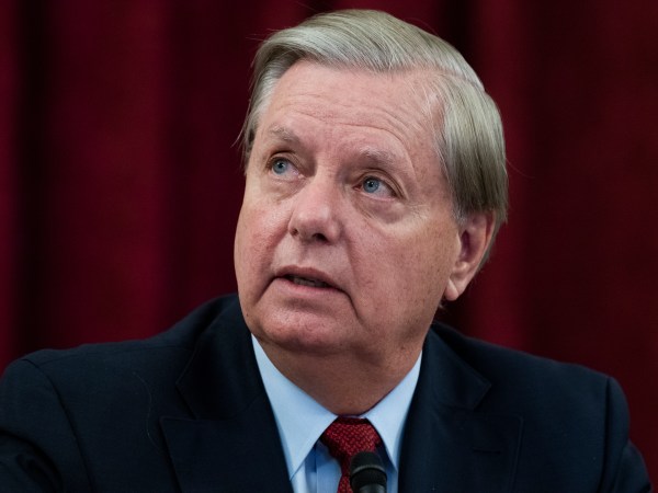 UNITED STATES - JULY 2: Chairman Lindsey Graham, R-S.C., speaks during the Senate Judiciary Committee markup of the “Eliminating Abusive and Rampant Neglect of Interactive Technologies (EARN IT) Act of 2020,” and judicial nominations in Russell Building on Thursday, July 2, 2020.(Photo By Tom Williams/CQ Roll Call)