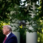 WASHINGTON, DC - JULY 14: U.S. President Donald Trump speaks to the press in the Rose Garden at the White House on July 14, 2020 in Washington, DC. President Trump spoke on several topics including Democratic presidential candidate Joe Biden, the stock market and relations with China as the coronavirus continues to spread in the U.S., with nearly 3.4 million confirmed cases. (Photo by Drew Angerer/Getty Images)