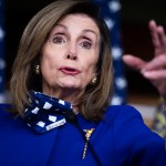 UNITED STATES - JULY 24: Speaker of the House Nancy Pelosi, D-Calif., conducts a news conference to call for the extension of the federal unemployment insurance in the Capitol Visitor Center to on Friday, July 24, 2020. (Photo By Tom Williams/CQ Roll Call)