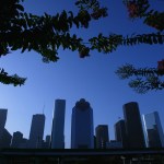 HOUSTON - JULY 3:  A general view of the city skyline taken during preview of the 2004 MLB All-Star Game host city Houston on July 3, 2004 in Houston, Texas.  (Photo by Ronald Martinez/Getty Images)