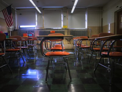 Lynn - 10/24/19 -   A classroom at the Pickering Middle School.  As Beacon Hill lawmakers debate boosting to the state's school spending formula, we explore the limits to how much the extra money can do in the North Shore city of Lynn, particularly when it comes to special education programming and the district's aging and deteriorating schools.  (Lane Turner/Globe Staff) Reporter:  (Meghan Irons)  Topic: (xxlynn)