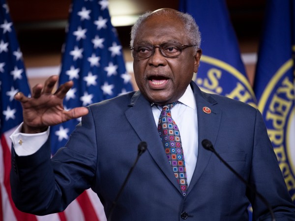 UNITED STATES - MAY 27: House Majority Whip Jim Clyburn, D-S.C., speaks during a news conference on Capitol Hill in Washington on Wednesday, May 27, 2020. (Photo by Caroline Brehman/CQ Roll Call)