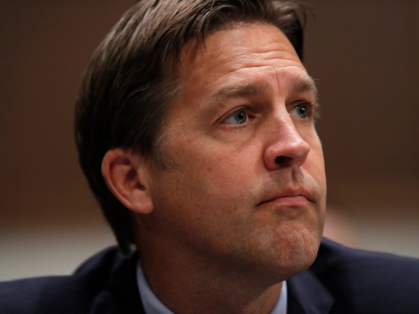 Sen. Ben Sasse, R-Neb., listens during a Senate Judiciary Committee business meeting to consider authorization for subpoenas relating to the Crossfire Hurricane investigation, and other matters on Capitol Hill in Washington, Thursday, June 11, 2020. (AP Photo/Carolyn Kaster, Pool)