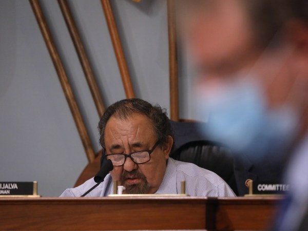 Chairman Raœl M. Grijalva (D-AZ) gives an opening statement at a House Natural Resources Committee hearing on the US Park Police's June 1 confrontation with protesters at Lafayette Square on Capitol Hill in Washington, U.S., July 28, 2020. REUTERS/Leah Millis/Pool