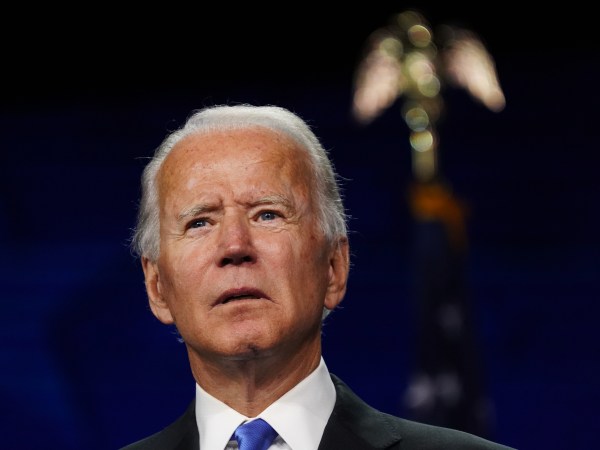 WILMINGTON, DE - AUGUST 20: Democratic presidential candidate Joe Biden delivers a speech as he accepts his party’s presidential nomination at the Chase Center in Wilmington, Del., on the final day of the Democratic National Convention on Thursday, Aug. 20, 2020. The former vice president’s highly anticipated remarks cap a very unconventional four-day virtual convention with the biggest speech of his lengthy political career. (Photo by Toni L. Sandys/The Washington Post)