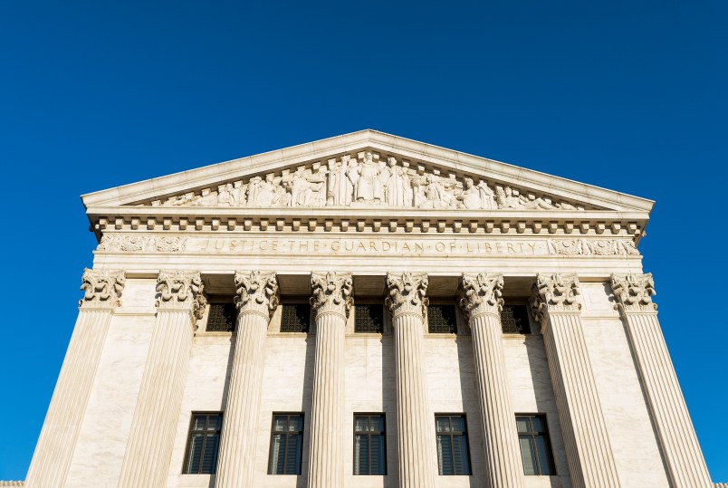 CAPITOL HILL, WASHINGTON DC, DISTRICT OF COLUMBIA, UNITED STATES - 2013/06/01: Supreme Court Building, eastern facade. (Photo by John Greim/LightRocket via Getty Images)