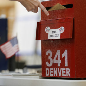 NEDERLAND, CO -  NOVEMBER 6:  Colorado is considered by most experts to be a key battleground state in this year's election. (Photo by Marc Piscotty/Getty Images) *** Local Caption *** Person