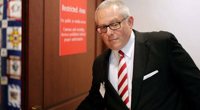 Former Trump campaign aide Michael Caputo arrives to testify before the House Intelligence Committee during a closed-door session at the U.S. Capitol Visitors Center July 14, 2017 in Washington, DC. Caputo resigned from being a Trump campaign communications advisor after appearing to celebrate the firing of former campaign manager Corey Lewandowski. Denying any contact with Russian officials during the 2016 campaign, Caputo did live in Moscow during the 1990s, served as an adviser to former Russian President Boris Yeltsin and did pro-Putin public relations work for the Russian conglomerate Gazprom Media.