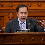 NYTIMPEACH Rep. Raja Krishnamoorthi (D-IL) questions Gordon Sondland, US Ambassador to the European Union, during a House Intelligence Committee impeachment inquiry hearing on Capitol Hill in Washington, DC on November 20, 2019. (Pool Photo by Samuel Corum for The New York Times)