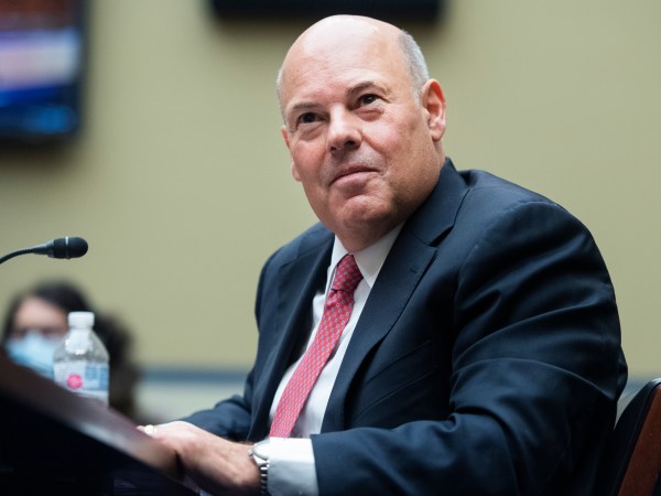 UNITED STATES - AUGUST 24: Postmaster General Louis DeJoy testifies during the House Oversight and Reform Committee hearing titled “Protecting the Timely Delivery of Mail, Medicine, and Mail-in Ballots,” in Rayburn House Office Building on Monday, August 24, 2020. (Photo By Tom Williams/CQ Roll Call/Pool)