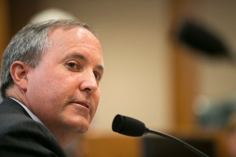 Texas Attorney General Ken Paxton testifies in front of the Senate Committee on Health and Human Services regarding an ongoing investigation into Planned Parenthood's practices on July 29, 2015