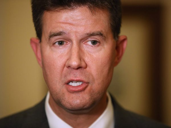 MONTGOMERY, AL - DECEMBER 12:  John  Merrill, Secretary of State of Alabama, speaks to the media in the Capitol building about the possible recount to determine the winner between Republican Senatorial candidate Roy Moore and his Democratic opponent Doug Jones on December 12, 2017 in Montgomery, Alabama. Mr. Moore and Mr. Jone are locked in a race that is too close to call in the special election to replace Attorney General Jeff Sessions in the U.S. Senate.  (Photo by Joe Raedle/Getty Images)