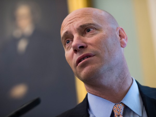 UNITED STATES - JUNE 5: Marc Short, White House director of legislative affairs, talks with reporters before the Senate Policy luncheons in the Capitol on June 5, 2018. (Photo By Tom Williams/CQ Roll Call)