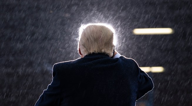 President Donald Trump speaks during a campaign rally at Capital Region International Airport, Tuesday, Oct. 27, 2020, in Lansing, Mich. (AP Photo/Evan Vucci)