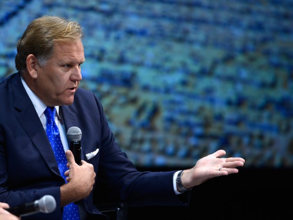 speaks on stage during the 2015 Concordia Summit at Grand Hyatt New York on October 2, 2015 in New York City.