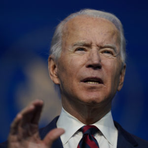 President-elect Joe Biden announces his climate and energy nominees and appointees at The Queen Theater in Wilmington Del., Saturday, Dec. 19, 2020. (AP Photo/Carolyn Kaster)