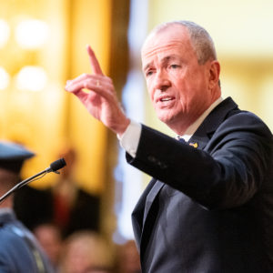 TRENTON, NJ, UNITED STATES - 2019/01/15: New Jersey Governor Phil Murphy delivering the 2019 New Jersey State of the State address in the Assembly Chambers at the New Jersey State House in Trenton. (Photo by Michael Brochstein/SOPA Images/LightRocket via Getty Images)