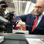 WASHINGTON, DC - FEBRUARY 06: Acting Director of the Office of Management and Budget Russ Vought presses the button that starts the machine that will print copies of President Donald Trumps proposed budget for the U.S. Government for the 2021 Fiscal Year are printed at the Government Publishing Office ahead of its release next week on February 6, 2020 in Washington, DC. Once released, the budget will be debated in Congress before it becomes official. (Photo by Samuel Corum/Getty Images) *** Local Caption *** Russ Vought