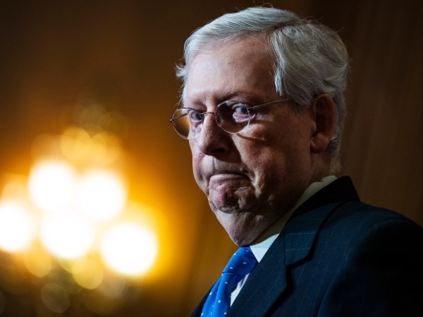 UNITED STATES - DECEMBER 1: Senate Majority Leader Mitch McConnell, R-Ky., conducts a news conference in the U.S. Capitol after the Senate Republican Policy luncheon on Tuesday, December 1, 2020. (Photo By Tom Williams/CQ Roll Call/POOL)