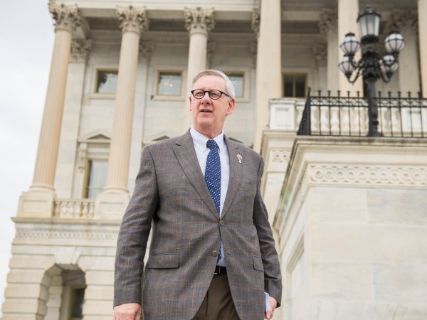 UNITED STATES - OCTOBER 26: Rep. Paul Mitchell, R-Mich., leaves the Capitol after the House passed a fiscal 2018 budget resolution on October 26, 2017. (Photo By Tom Williams/CQ Roll Call)
