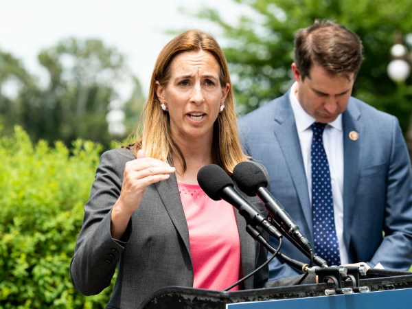 WASHINGTON, D C , UNITED STATES - 2019/07/10: U.S. Representative Mikie Sherrill (D-NJ) speaking in favor of inclusion of House Amendment # 270 to the National Defense Authorization Act (NDAA) aimed at preventing war with Iran, at the Capitol in Washington, DC. (Photo by Michael Brochstein/SOPA Images/LightRocket via Getty Images)
