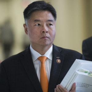 UNITED STATES - SEPTEMBER 17: Rep. Ted Lieu, D-Calif., arrives for the House Judiciary Committee hearing titled “Presidential Obstruction of Justice and Abuse of Power,” in Rayburn Building on Tuesday, September 17, 2019. Corey Lewandowski, former campaign manager for the Trump presidential campaign, testified. (Photo By Tom Williams/CQ Roll Call)