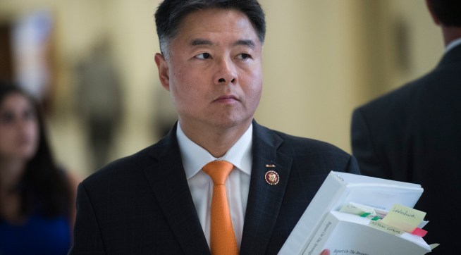 UNITED STATES - SEPTEMBER 17: Rep. Ted Lieu, D-Calif., arrives for the House Judiciary Committee hearing titled “Presidential Obstruction of Justice and Abuse of Power,” in Rayburn Building on Tuesday, September 17, 2019. Corey Lewandowski, former campaign manager for the Trump presidential campaign, testified. (Photo By Tom Williams/CQ Roll Call)