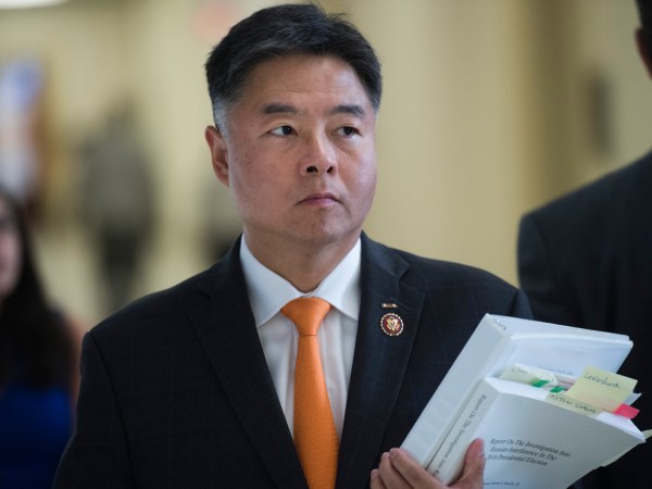 UNITED STATES - SEPTEMBER 17: Rep. Ted Lieu, D-Calif., arrives for the House Judiciary Committee hearing titled “Presidential Obstruction of Justice and Abuse of Power,” in Rayburn Building on Tuesday, September 17, 2019. Corey Lewandowski, former campaign manager for the Trump presidential campaign, testified. (Photo By Tom Williams/CQ Roll Call)