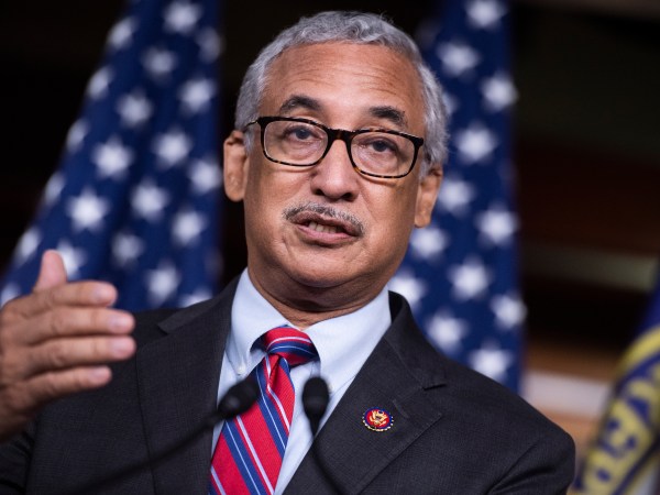 UNITED STATES - JULY 29: Rep. Bobby Scott, D-Va., speaks during a news conference on child care relief bills in the Capitol Visitor Center on Wednesday, July 29, 2020.(Photo By Tom Williams/CQ Roll Call)
