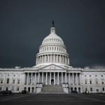 WASHINGTON, DC - JUNE 13:  Storm cloads fill the sky over the U.S. Capitol Building, June 13, 2013 in Washington, DC. Potentially damaging storms are forecasted to hit parts of the east coast with potential for causing power wide spread outages.  (Photo by Mark Wilson/Getty Images)