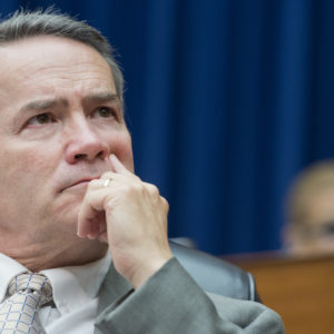 UNITED STATES - MARCH 15: Rep. Jody Hice, R-Ga., attends a House Oversight and Government Reform Committee hearing in Rayburn Building on the city's water crisis, March 15, 2016. The hearing featured testimony from Susan Hedman, former EPA Region 5 Administrator, Darnell Earley, former Emergency Manager for Flint, Mich., Dayne Walling, former mayor of Flint, and Marc Edwards, Environmental and Water Engineering professor at Virginia Tech, (Photo By Tom Williams/CQ Roll Call)