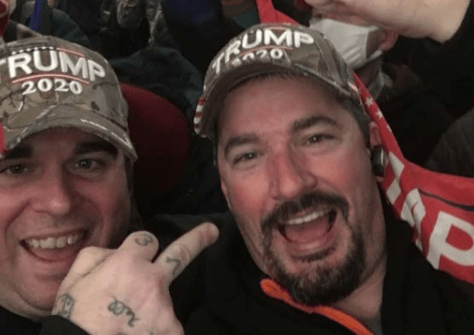 A photo allegedly showing Edward Hemenway and Robert Bauer in the Capitol. (United States District Court for the District of Columbia)