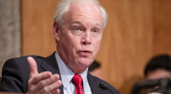 WASHINGTON, DC - DECEMBER 18: Committee Chairman Ron Johnson (R-WI) questions Department of Justice Inspector General Michael Horowitz during a Senate Committee On Homeland Security And Governmental Affairs hearing at the US Capitol on December 18, 2019 in Washington, DC. Last week the Inspector General released a report on the origins of the FBI's investigation into the Trump campaign's possible ties with Russia during the 2016 Presidential elections. (Photo by Samuel Corum/Getty Images) *** Local Caption *** Ron Johnson