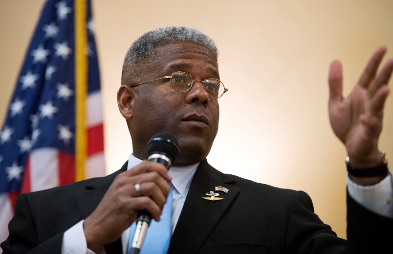 UNITED STATES - AUGUST 23:  Rep. Allen West, R-Fla., of Florida’s 18th District, speaks to a meeting of the Independent Insurance Agents of Palm Beach County, in West Palm Beach, Fla.  West is running against democrat Patrick Murphy.  (Photo By Tom Williams/CQ Roll Call)