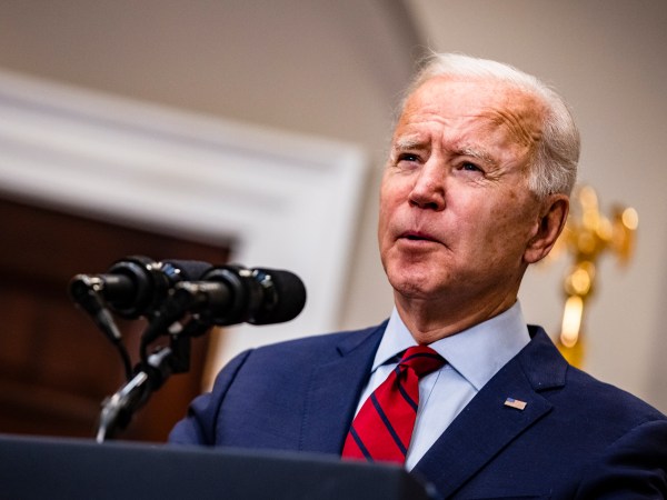 WASHINGTON, D.C. - FEBRUARY 27: President Joe Biden address the Nation on his push for a new coronavirus relief package from the Rosevelt Room of the White House in Washington, D.C. on February 27, 2020. NYTVIRUS