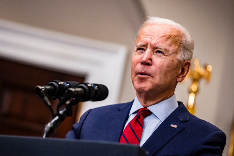 WASHINGTON, D.C. - FEBRUARY 27: President Joe Biden address the Nation on his push for a new coronavirus relief package from the Rosevelt Room of the White House in Washington, D.C. on February 27, 2020. NYTVIRUS