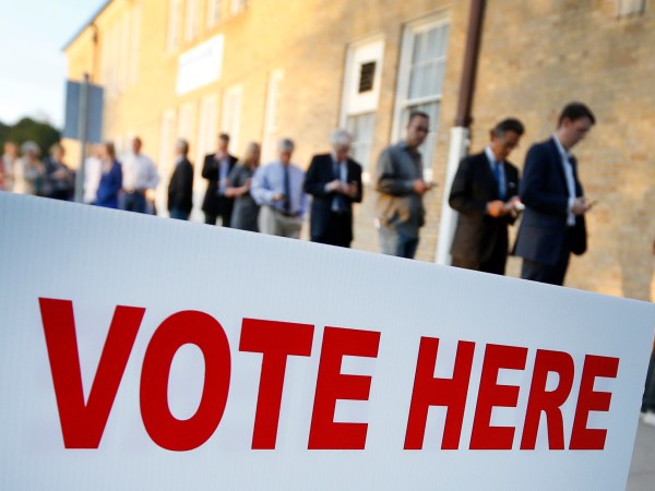 FORT WORTH, TX - MARCH 1: Voters line up to cast their ballots on Super Tuesday March 1, 2016 in Fort Worth, Texas. (Photo by Ron Jenkins/Getty Images)