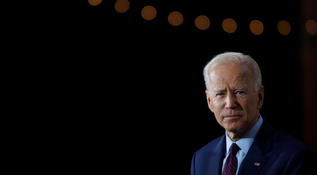 BURLINGTON, IA - AUGUST 07: Former Vice President Joe Biden delivers remarks about White Nationalism during a campaign press conference on August 7, 2019 in Burlington, Iowa. (Photo by Tom Brenner/Getty Images)