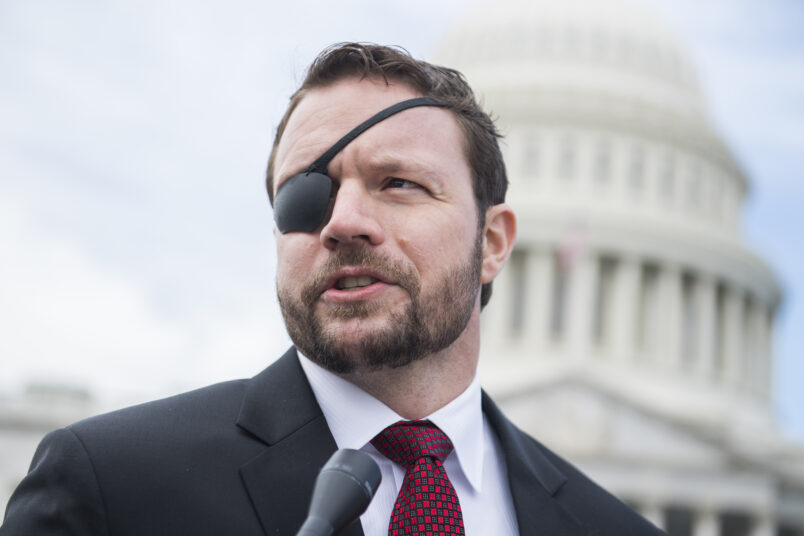 UNITED STATES - NOVEMBER 14: Rep.-elect Dan Crenshaw, R-Texas, is seen after the freshman class photo on the East Front of the Capitol on November 13, 2018. (Photo By Tom Williams/CQ Roll Call)