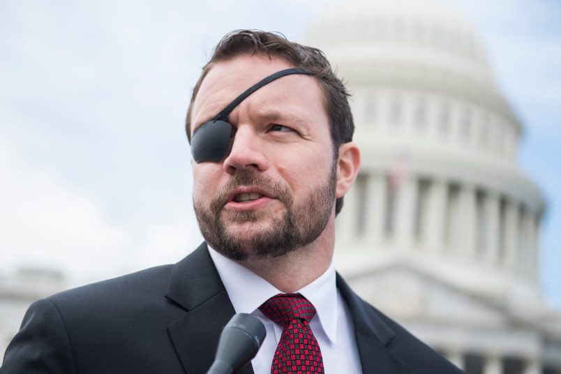 UNITED STATES - NOVEMBER 14: Rep.-elect Dan Crenshaw, R-Texas, is seen after the freshman class photo on the East Front of the Capitol on November 13, 2018. (Photo By Tom Williams/CQ Roll Call)