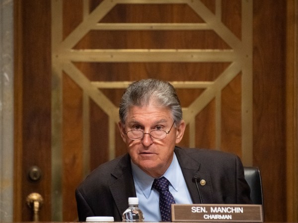 UNITED STATES - May 27: Chairman Joe Manchin, D-W. Va., speaks during the Senate Energy and Natural Resources Committee markup to vote on pending nominations in Washington on Thursday, May 27, 2021. (Photo by Caroline Brehman/CQ Roll Call)